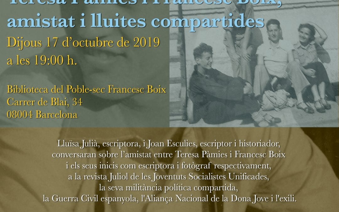 Taula Rodona «Teresa Pàmies i Francesc Boix, amistat i lluites compartides»